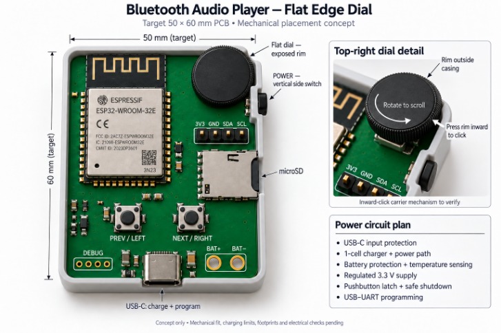 Early concept visualization of the Coalberry music player